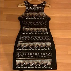 Black Sequin Mini Dress